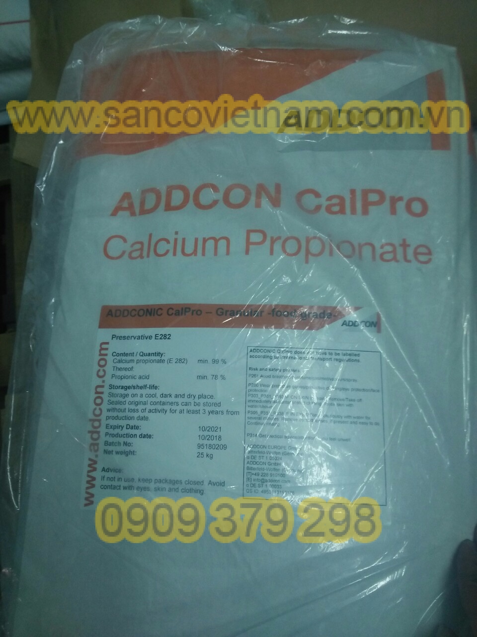 Calcium propionate E282,China CCS price supplier - 21food